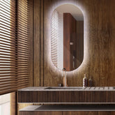 Specchio LED Ovale | Controllo tramite interruttore a muro | Luce bianca fredda - Reyze Serie Ambient Modello 1